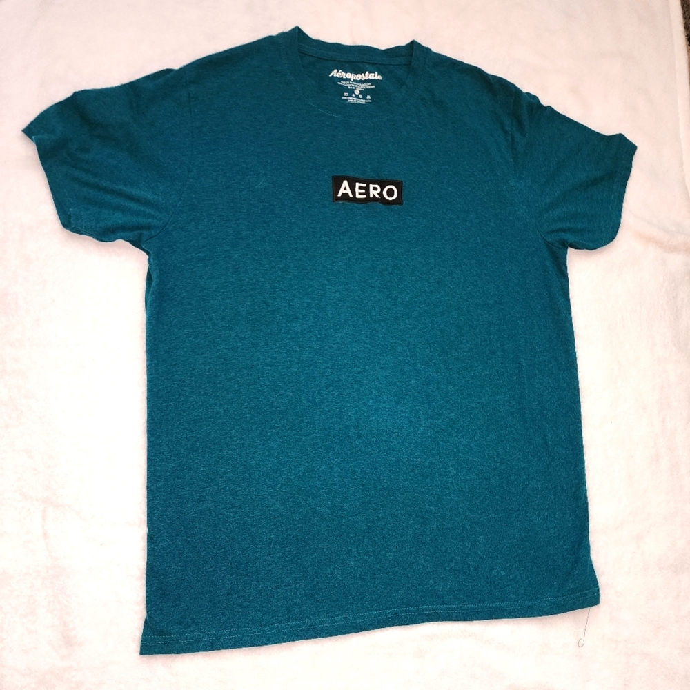 Aeropostale Shirt, Turquoise Men's Size XL (Fits like M/L)